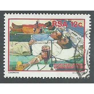 ZAF 1986 12c 'BLOOD DONOR CAMPAIGN' FINE USED (EBID 44-687)