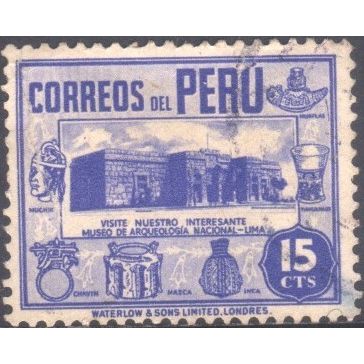 Peru 1938 - SG696 - 15c blue - Archaeological Museum, Lima - used