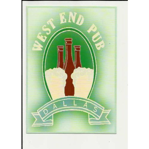 Advertising WEST END PUB Dallas Postcard