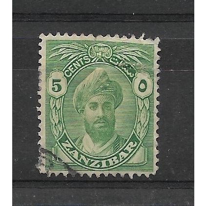 Zanzibar.SG310 5c Green.Fine Used.Jan19a