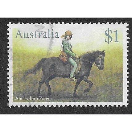 AUS 1986 $1.00 'HORSES' FINE USED (EBID67-944)