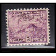727 3c Washington's Hdqs Fine MHT O2538