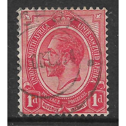 SOUTH AFRICA 1913 GEORGE V 1d ROSE RED SG 4 FINE USED