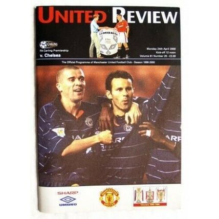 2000 programme Manchester United v. Chelsea 24/4