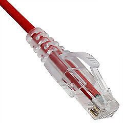 Pack of 2] Slim Cat6a Red Copper Ethernet Cable, 10 Gigabit, 500 MHz, Snagle...