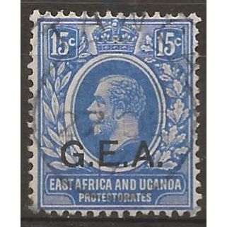 German East Africa 1917 SG51 15c Bright Blue Fine Used .