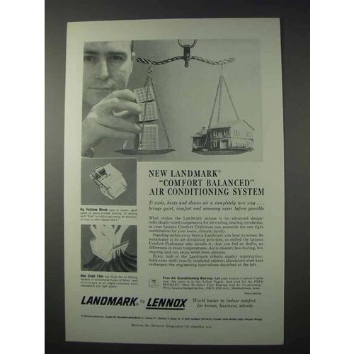 1959 Lennox Landmark Air Conditioning Ad - Comfort