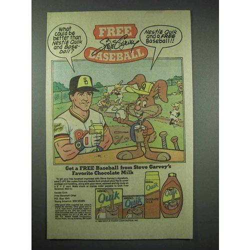 1985 Nestle Quik Ad - Steve Garvey, Quik Bunny