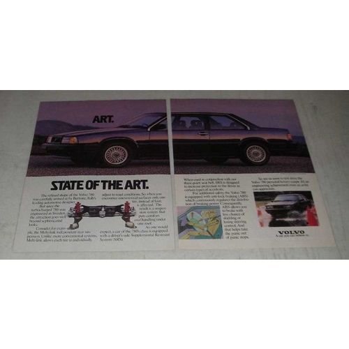 1988 Volvo 780 Car Ad - State of the Art
