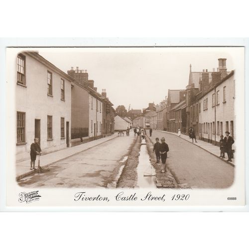 Castle Street Tiverton Devon Frith Collection Reproduction Postcard