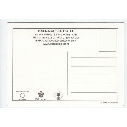 Tor-Na-Coille Hotel Banchory Kincardineshire Postcard AB31