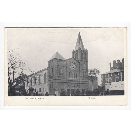 St Paul's Church Kilburn Postcard London