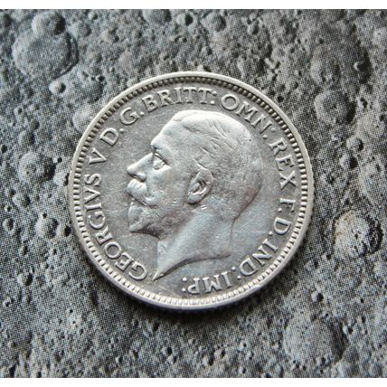 1929 George V Silver Sixpence 6d British English .500 silver superb coin BQ