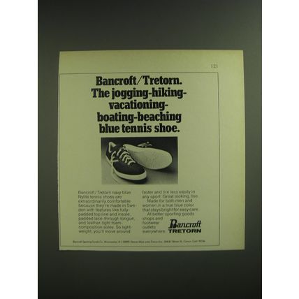 1974 Bancroft Tretorn Tennis Shoes Advertisement