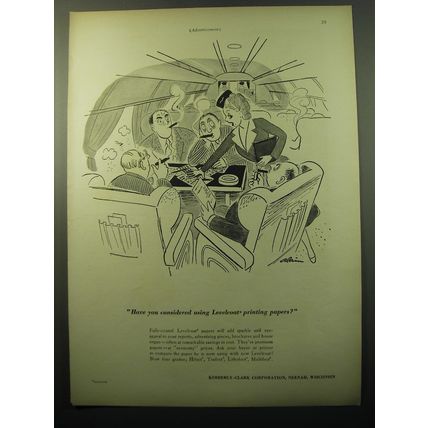 1950 Kimberly-Clark Paper Ad - cartoon by alain (Daniel Brustlein)