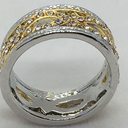 Ring Fashion Band Two Tone Infinity #319 USA Seller