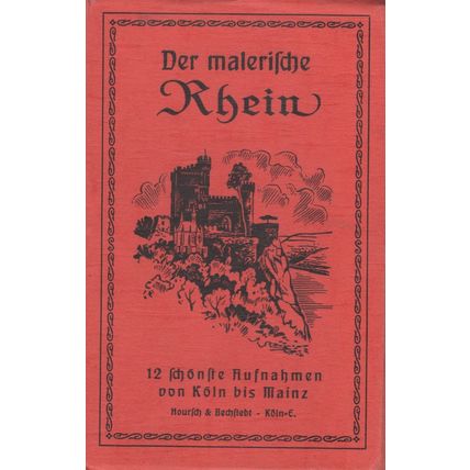 Germany Rhein Boats River 12 Antique Real Photo Postcard Book