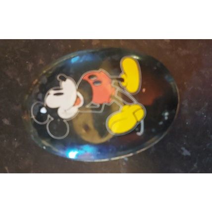 Mickey Mouse Disney Oval Black Candy Tin Fruit Shaped Runts 3.5" x 2.5" vintage