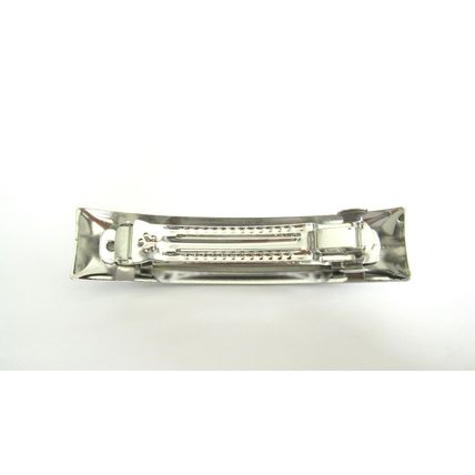 Blue stone silver tone metal design native tribal hair clip barrette