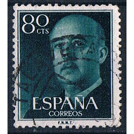 Spain 1955 SG1215 sp9 General Franco 80c Used Stamp