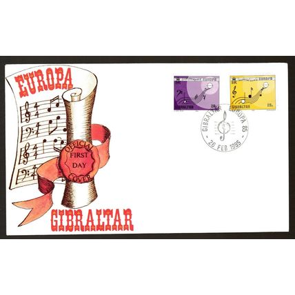 Gibraltar 1986 FDC Europa - European Music Year