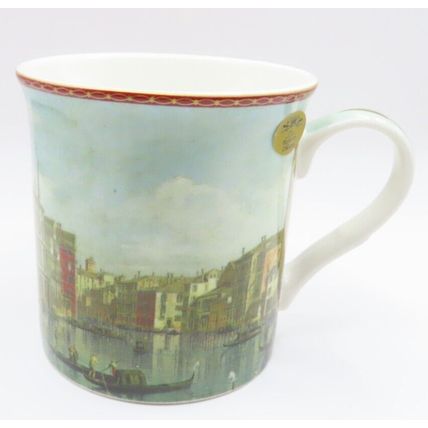 Venice Mugs Set of 4 Fine China 8.5 CM Boxed Gift Microwave Dishwasher Proof