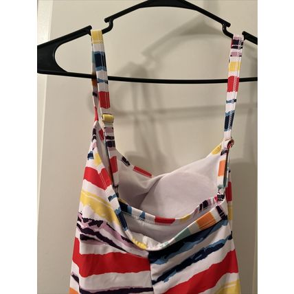 1pc Women's Graphic Swim Tankini Top Criss Cross Strap Padded Size XL