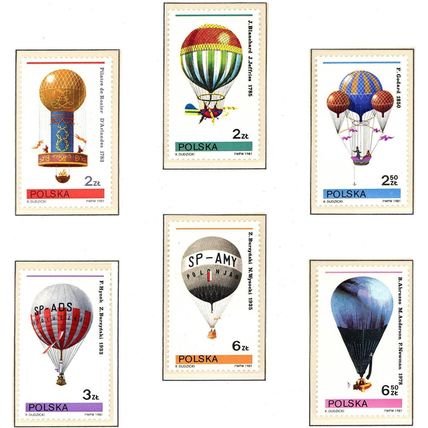 Poland. 1981. Michel # 2729 / 34. Gordon Bennett Cup. Balloons
