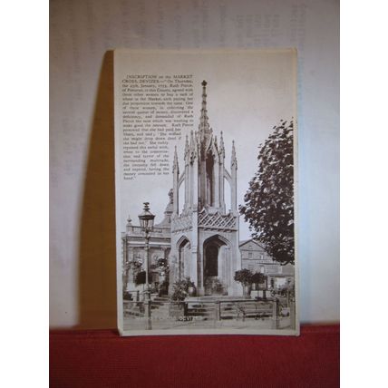 THE MARKET CROSS, DEVIZES, WILTSHIRE unused antique postcard by Valentine =