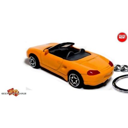 RARE KEYCHAIN YELLOW GRAY PORSCHE™ BOXSTER CUSTOM Ltd GREAT GIFT NOVELTY