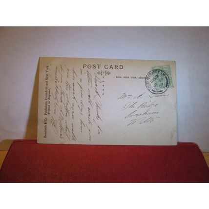 MOTHER'S UNDERSTUDY, BAMFORTH humour.. used antique postcard 1907 pm =