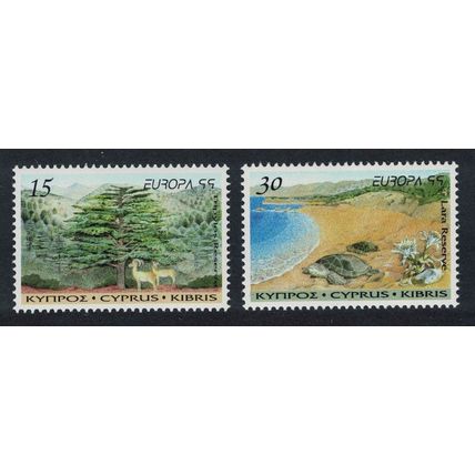Cyprus Turtles Mouflons Europa. Parks and Gardens 2v 1999 MNH SG#969-970