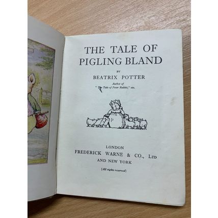 1967 BEATRIX POTTER "THE TALE OF PIGLING BLAND" BOOK (P2)