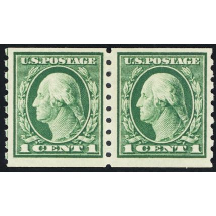 412, Mint VF H 1¢ Coil Pair- Nicely Centered! - Stuart Katz