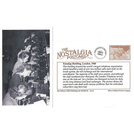 Postcard Telephone Operators Faraday Building London 1946 - Nostalgia