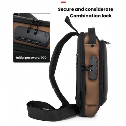 USB Charging Sport Sling Anti-Theft Shoulder Bag Crossbody Bags Chest Backpack
