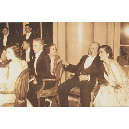 Postcard Actor Charlie Chaplin Winston Churchill 1931 - Nostalgia