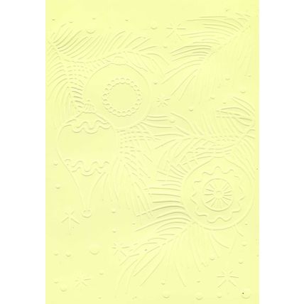 5"x7" Embossed Paper. 10 Sheets. Christmas Baubles (30). Cardmaking Crafts