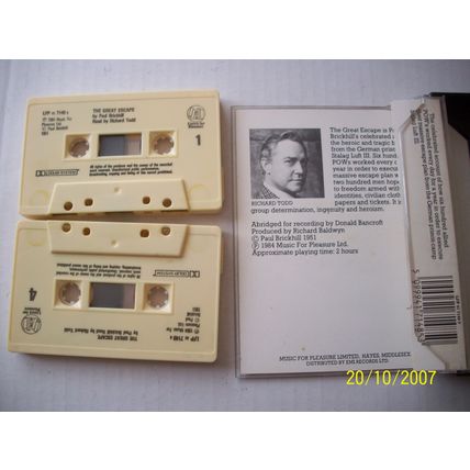 The Great Escape by Paul Brickhill , X2 Audio Cassettes,