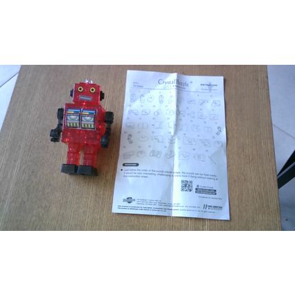 3D CRYSTAL PUZZLES - TIN ROBOT & APPLE (2 Puzzles)