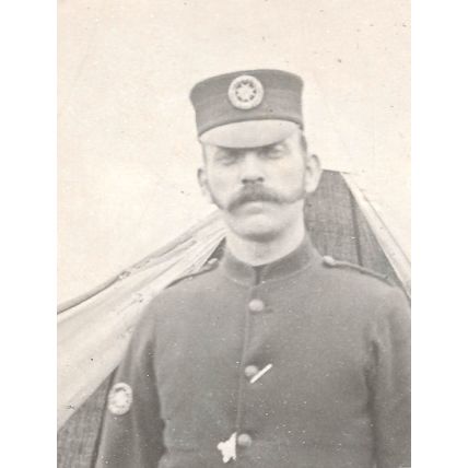 Postcard RPPC UK St John Ambulance first aider tent uniform unposted