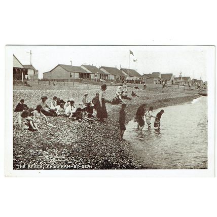 Sussex postcard The Beach Shoreham on Sea