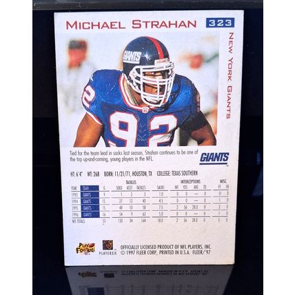 MICHAEL STRAHAN 1997 FLEER 5TH YEAR BASEBALL CARD #323