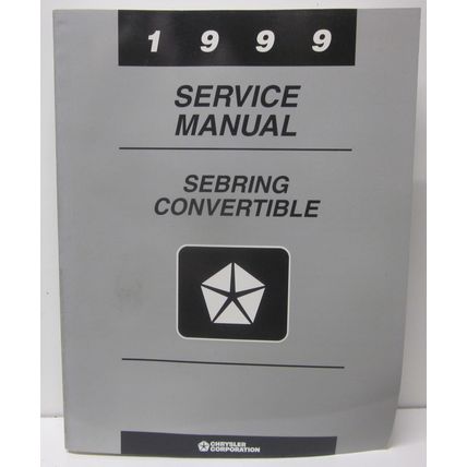 1999 Chrysler Sebring Convertible Service Manual