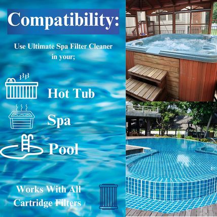 Ultimate Spa Filter Cleaner Fast-Acting Spray. Instant Clean for Hot Tub & Pool