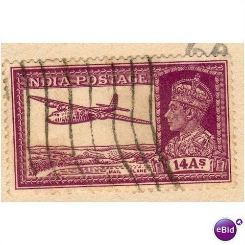 India 1937 - SG 277 - KGV1 14a Mail Plane purple - used