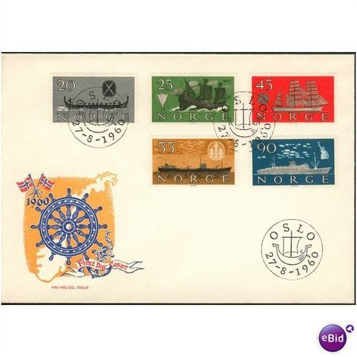 Norway FDC 1960 - SG 501-505 - Norwegian Ships