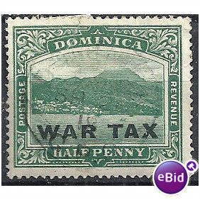 Dominica 1918 SG57 1/2d Deep Grey WAR TAX Mounted Mint .