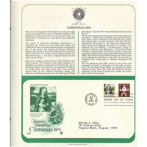 CHRISTMAS 1979 ' OFFICIAL FIRST DAY of ISSUE ' (1979)