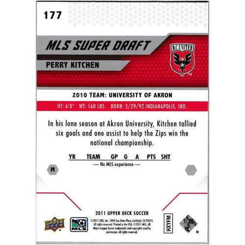 2011 Upper Deck - #177 - Perry Kitchen